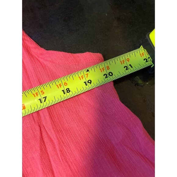 Caribbean Joe Pink Sleeveless Tunic Style Cotton Blouse Sz L - Picture 7 of 9